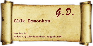 Glük Domonkos névjegykártya